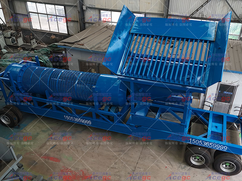 移動(dòng)滾筒篩淘金車