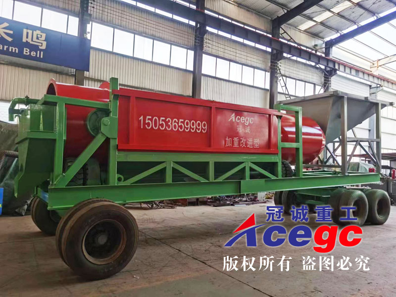 移動(dòng)加重型滾筒篩淘金車